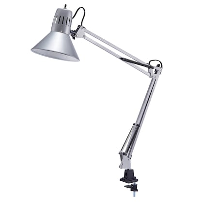 BOSTITCH LED Swing Arm Desk Lamp with Metal Clamp Mount, Silver VLF100-SLV